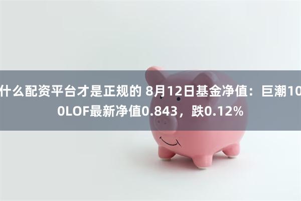 什么配资平台才是正规的 8月12日基金净值：巨潮100LOF最新净值0.843，跌0.12%