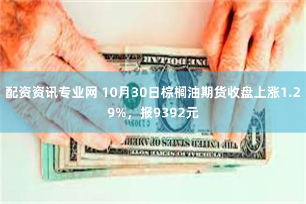 配资资讯专业网 10月30日棕榈油期货收盘上涨1.29%，报9392元