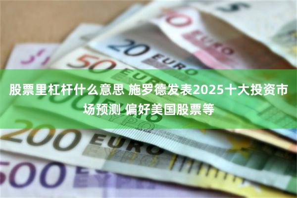 股票里杠杆什么意思 施罗德发表2025十大投资市场预测 偏好美国股票等