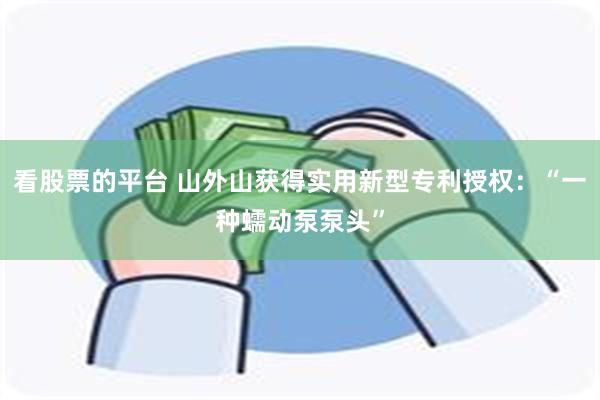 看股票的平台 山外山获得实用新型专利授权：“一种蠕动泵泵头”